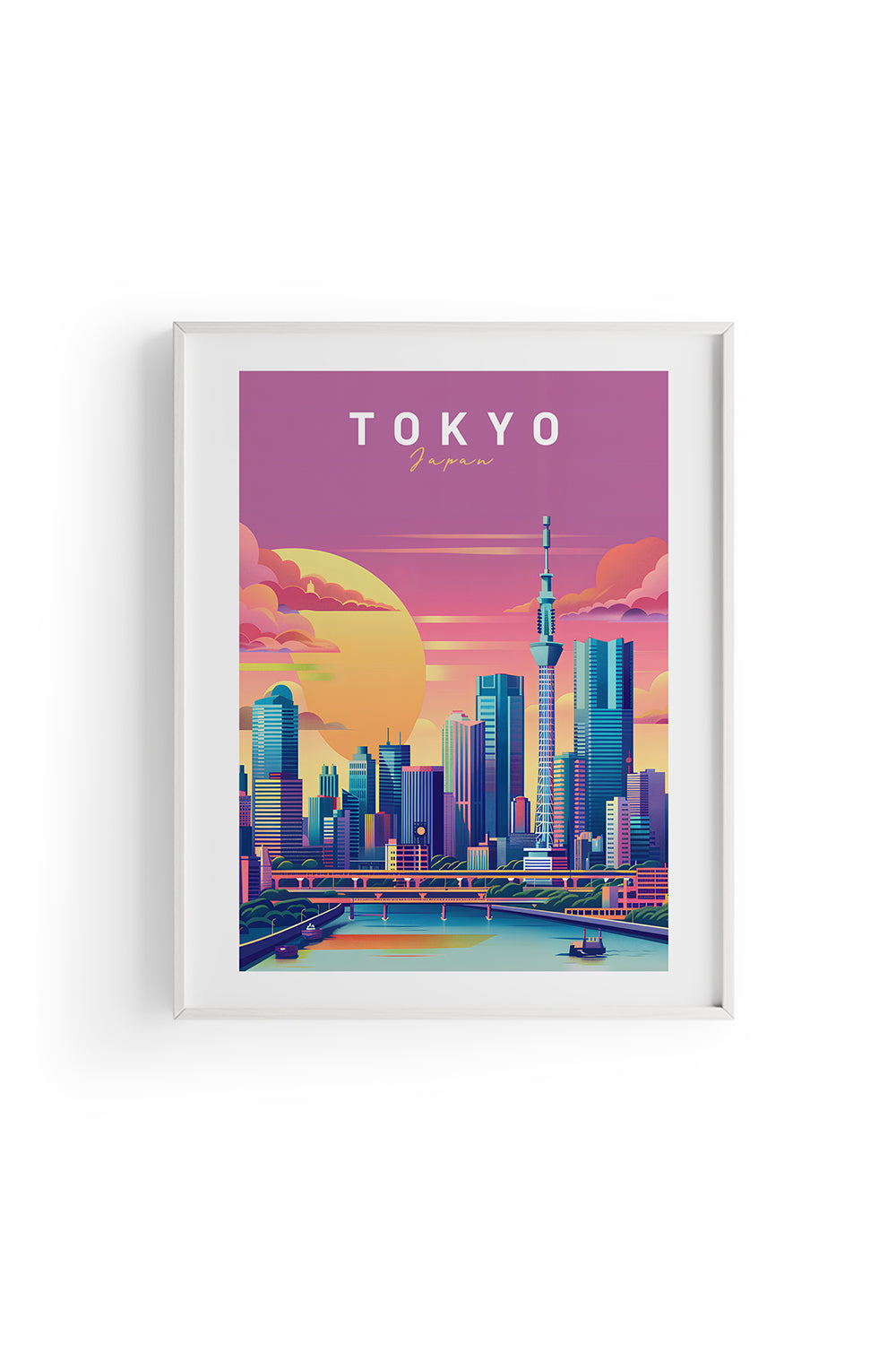 ODA.products-Tokyo İllüstrasyon Şehir Posteri-Tablo-1-Milagron.com