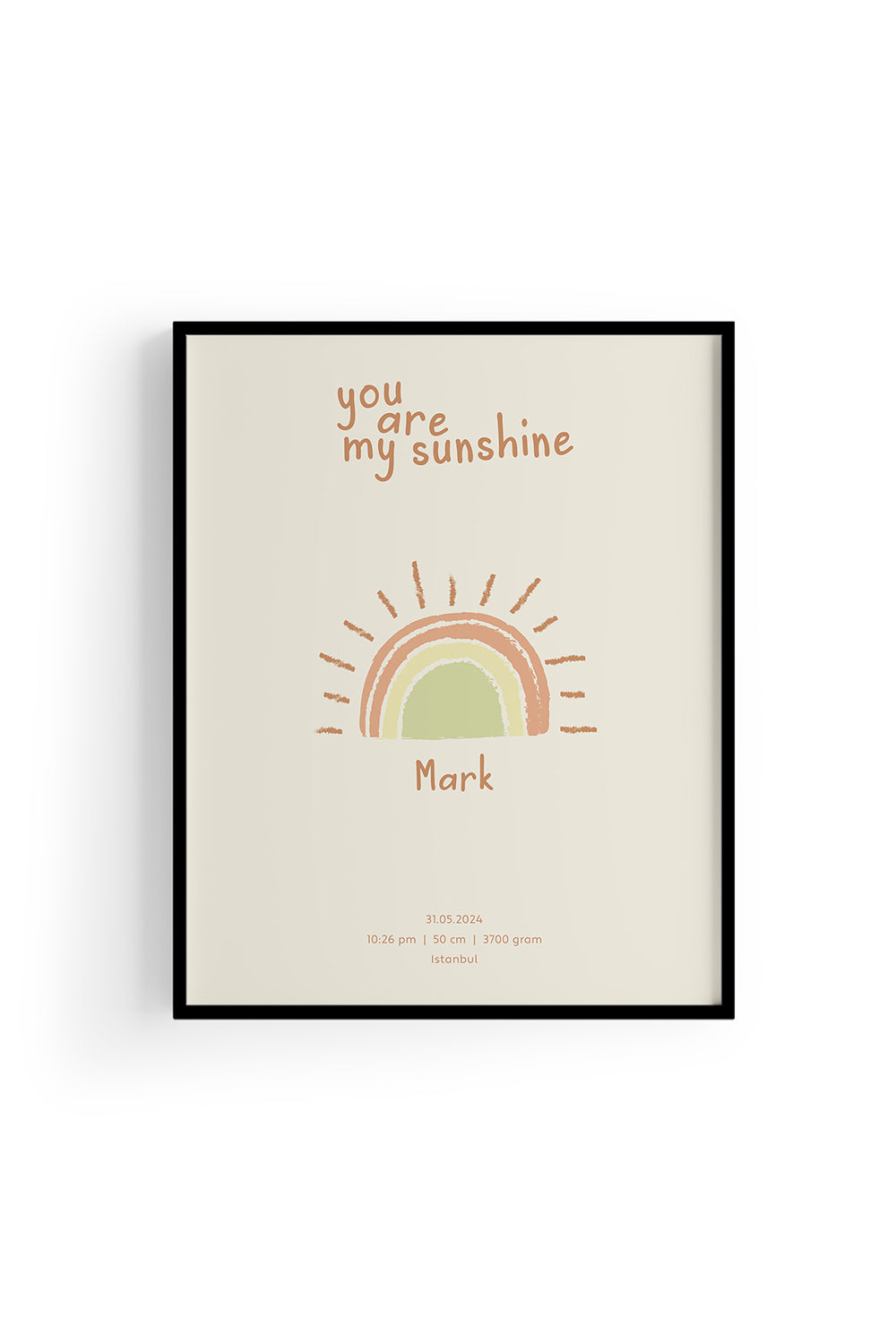ODA.products-You Are My Sunshine | Çocuk Odası Tablo-Tablo-3-Milagron.com