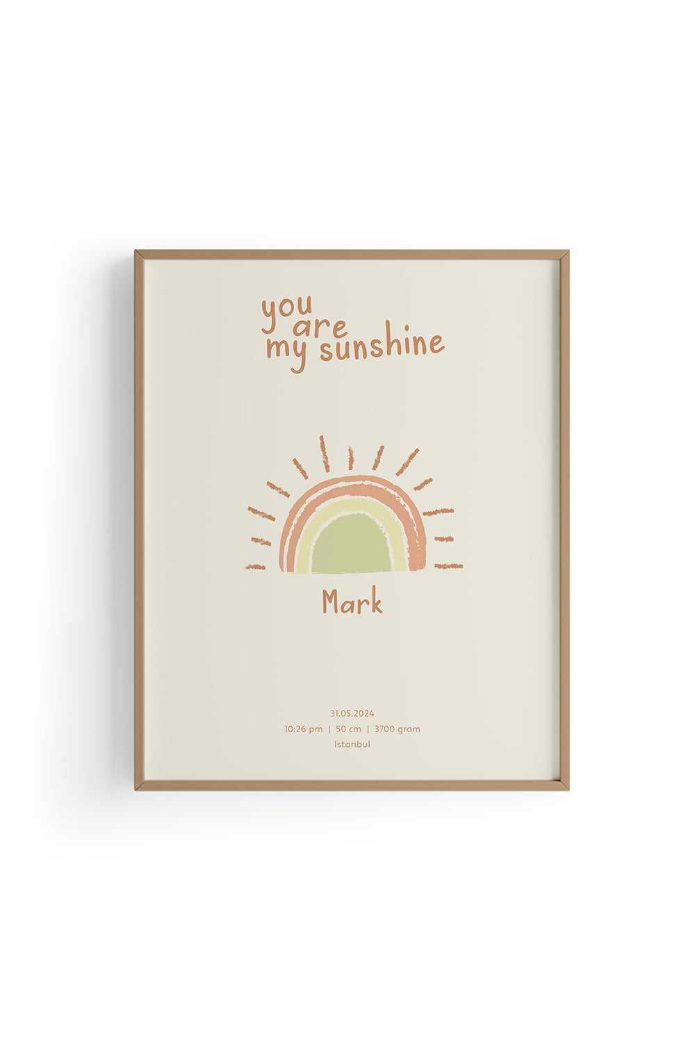 ODA.products-You Are My Sunshine | Çocuk Odası Tablo-Tablo-4-Milagron.com
