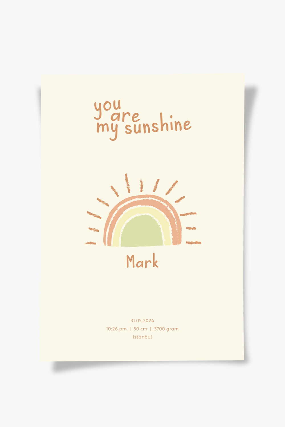 ODA.products-You Are My Sunshine | Çocuk Odası Tablo-Tablo-5-Milagron.com