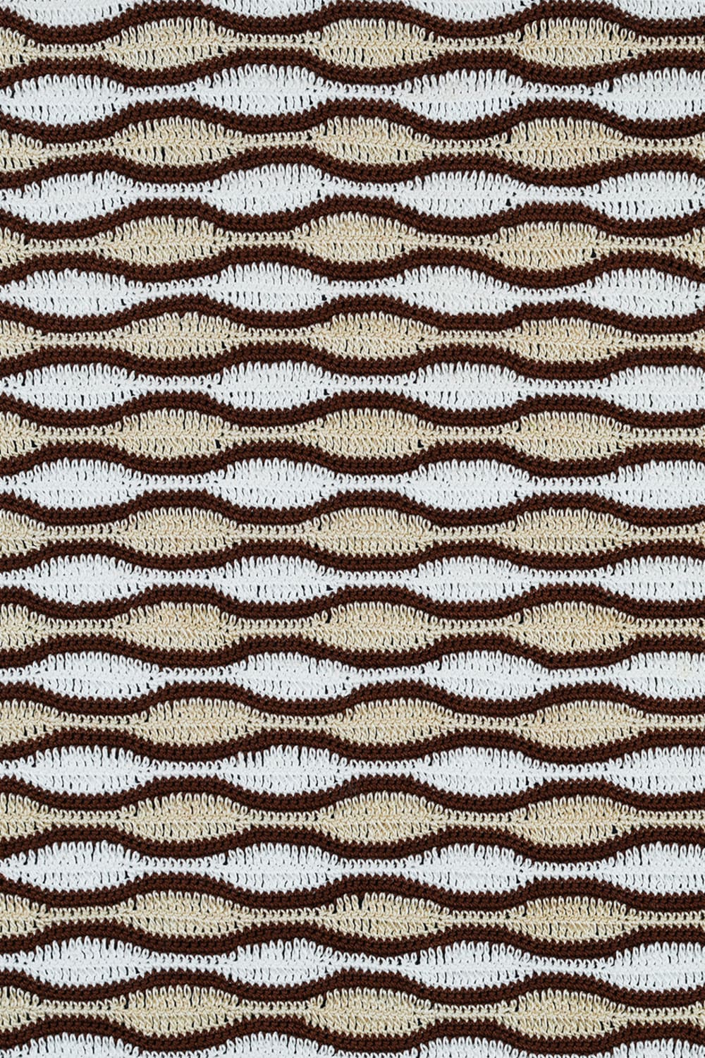 OHM Handmade-Bej Kahverengi Beyaz Waves El İşi Dantel Örtü-Dantel Örtüler-3-Milagron.com