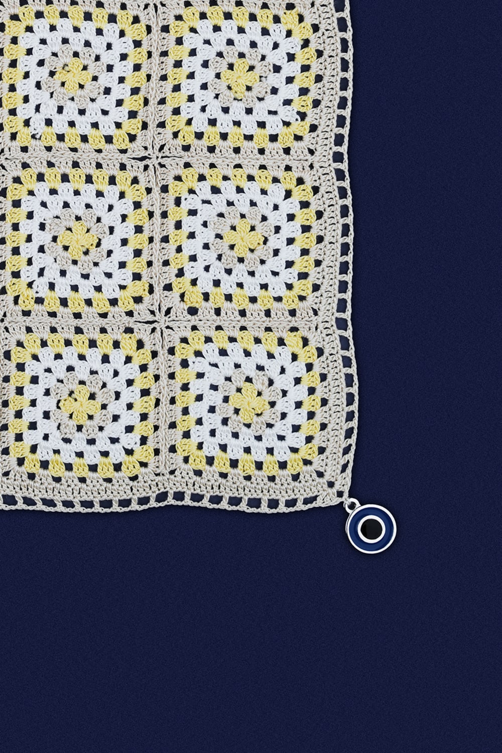 OHM Handmade-Bej Sarı Krem Granny El İşi Dantel Örtü-Dantel Örtüler-2-Milagron.com