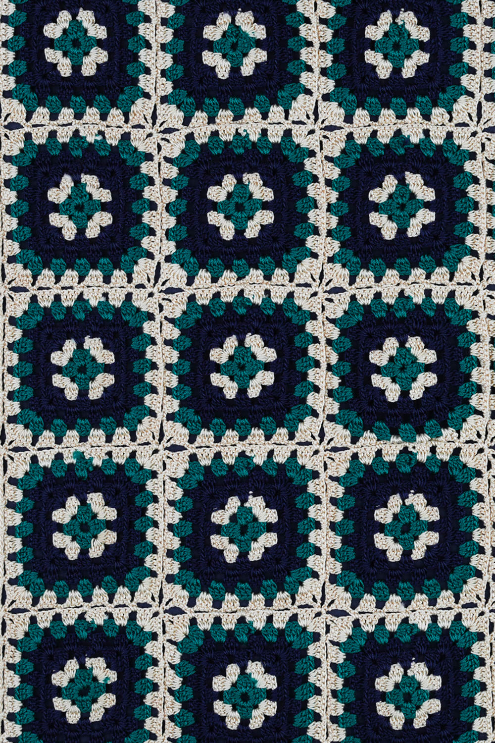 OHM Handmade-Bej Yeşil Lacivert Granny El İşi Dantel Örtü-Dantel Örtüler-3-Milagron.com