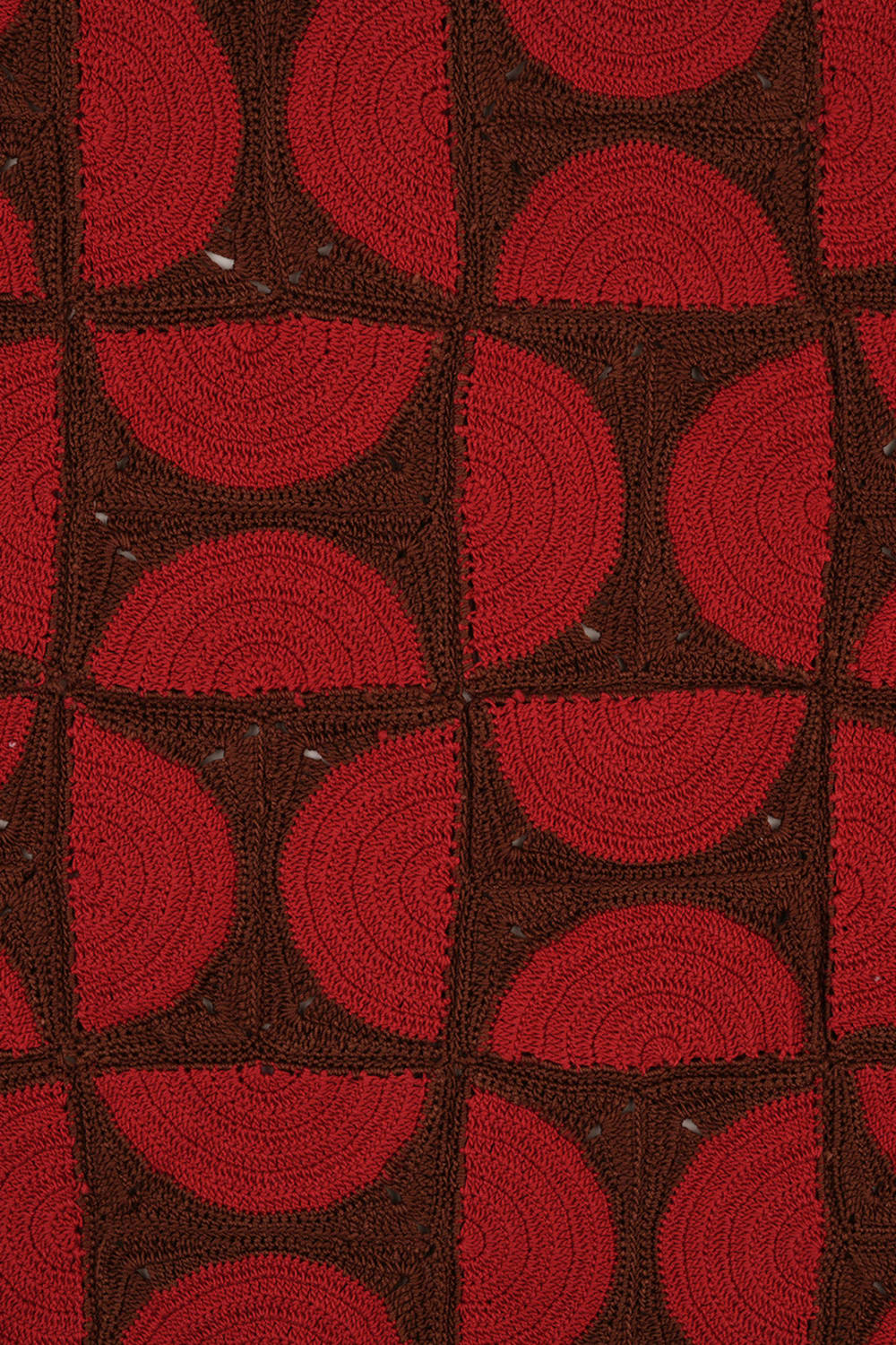 OHM Handmade-Kırmızı Kahverengi Circus El İşi Dantel Örtü-Dantel Örtüler-3-Milagron.com