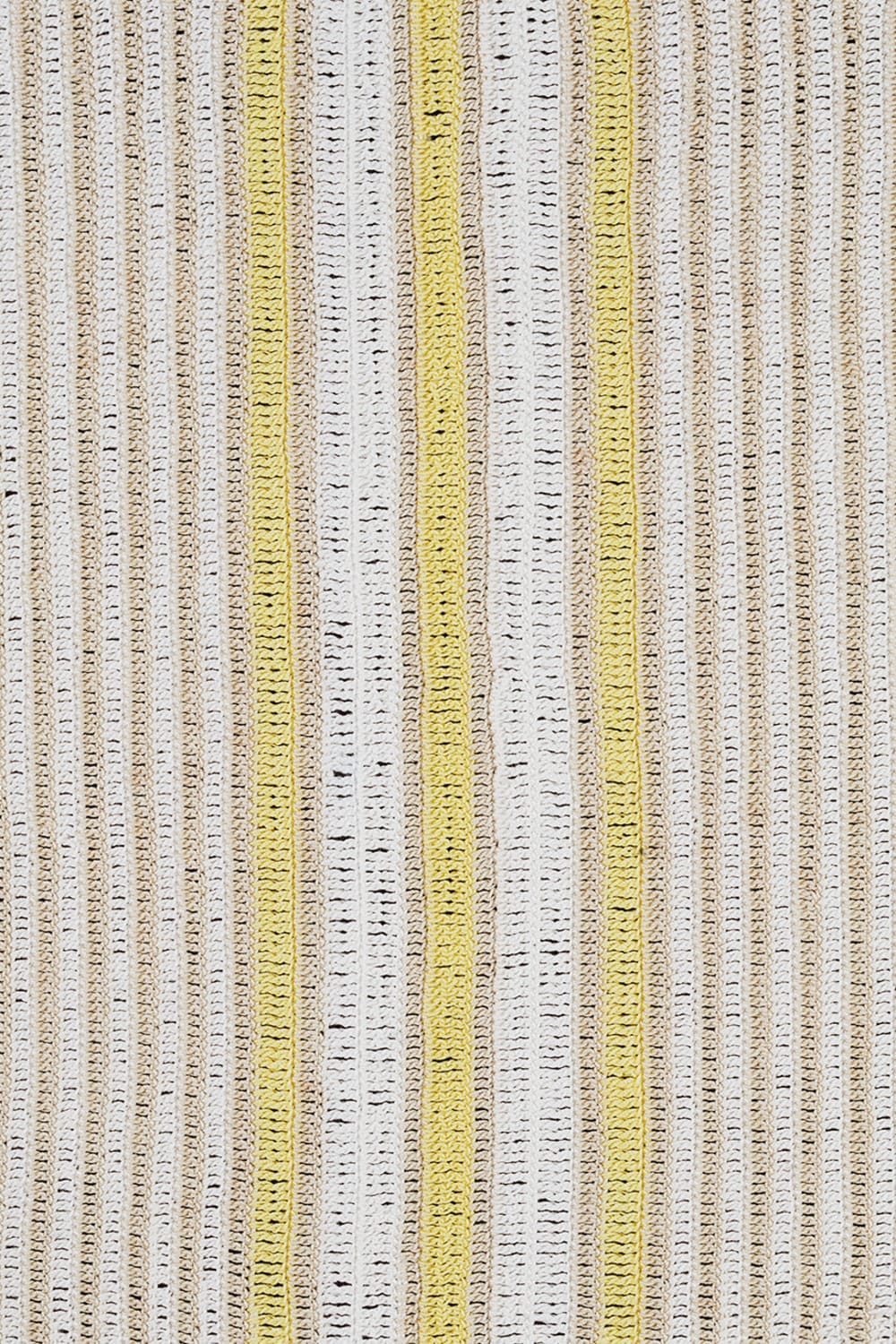 OHM Handmade-Krem Bej Sarı Multi Stripes El İşi Dantel Örtü-Dantel Örtüler-3-Milagron.com