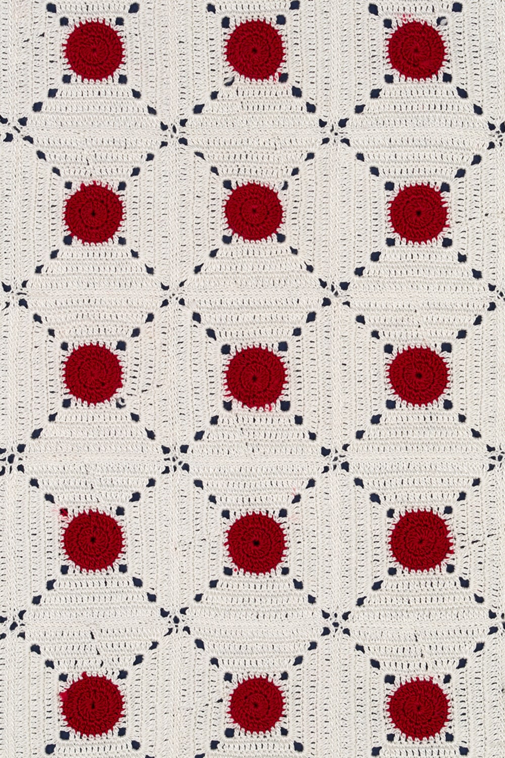 OHM Handmade-Krem Kırmızı Tiny Dots El İşi Dantel Örtü-Dantel Örtüler-3-Milagron.com