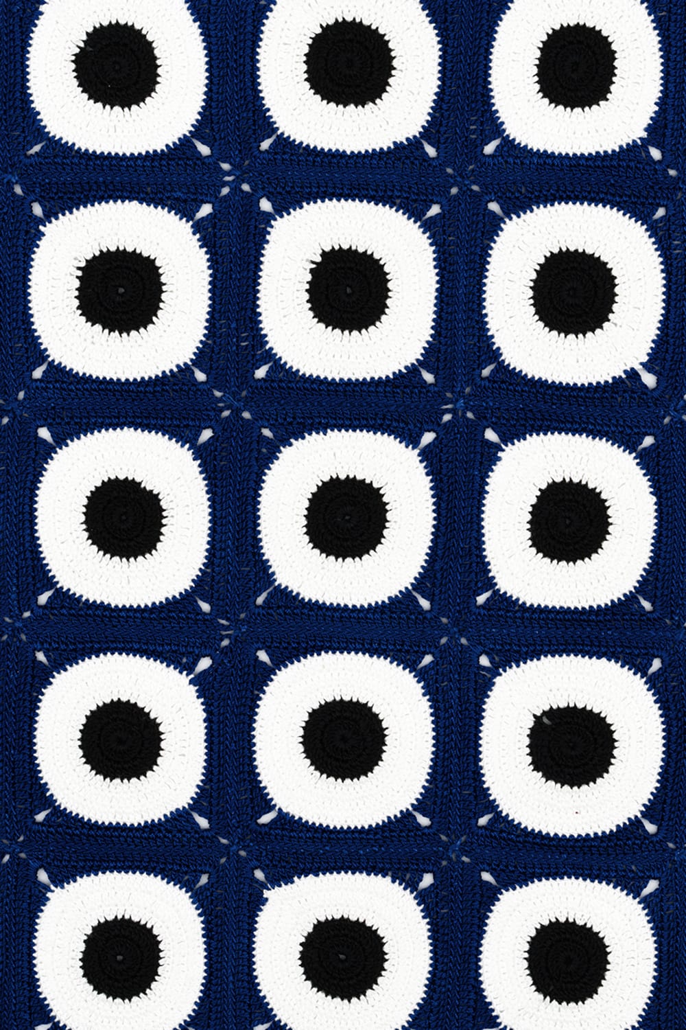 OHM Handmade-Lacivert Beyaz Siyah Evil Eye El İşi Dantel Örtü-Dantel Örtüler-3-Milagron.com