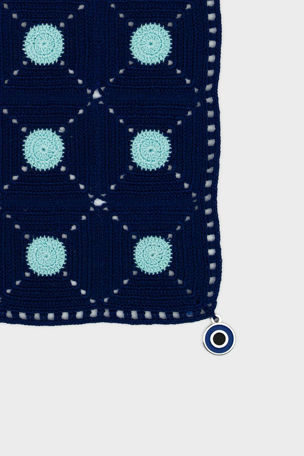 OHM Handmade-Lacivert Mavi Tiny Dots El İşi Dantel-Dantel Örtüler-2-Milagron.com