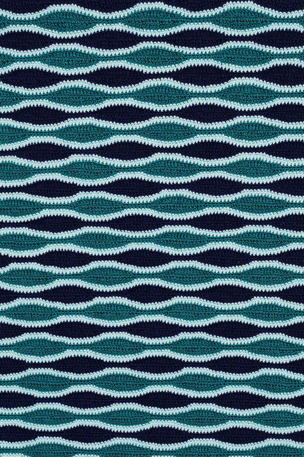 OHM Handmade-Lacivert Mavi Yeşil Waves El İşi Dantel Örtü-Dantel Örtüler-3-Milagron.com