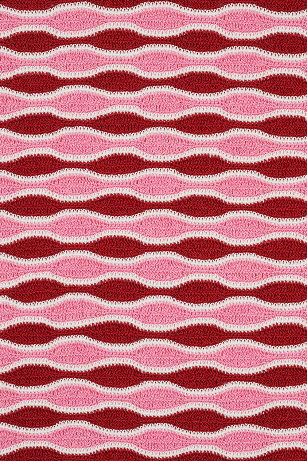 OHM Handmade-Pembe Krem Kırmızı Waves El İşi Dantel Örtü-Dantel Örtüler-3-Milagron.com