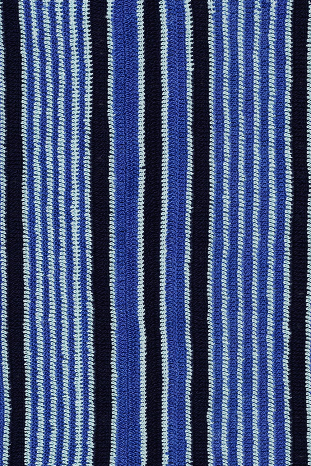 OHM Handmade-Saks Mavi Lacivert Multi Stripes El İşi Dantel Örtü-Dantel Örtüler-3-Milagron.com