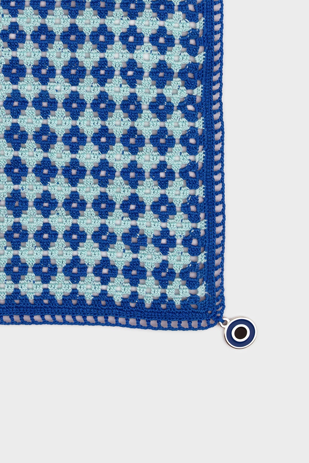 OHM Handmade-Saks Mavi Optimist El İşi Dantel Örtü-Dantel Örtüler-2-Milagron.com