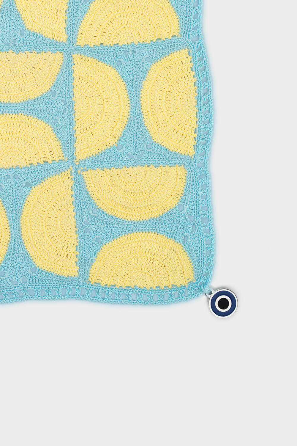 OHM Handmade-Sarı Mavi Circus El İşi Dantel Örtü-Dantel Örtüler-2-Milagron.com