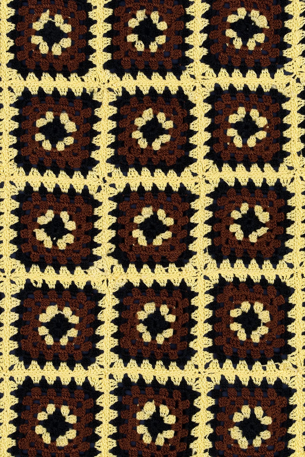 OHM Handmade-Sarı Siyah Kahverengi Granny El İşi Dantel Örtü-Dantel Örtüler-3-Milagron.com