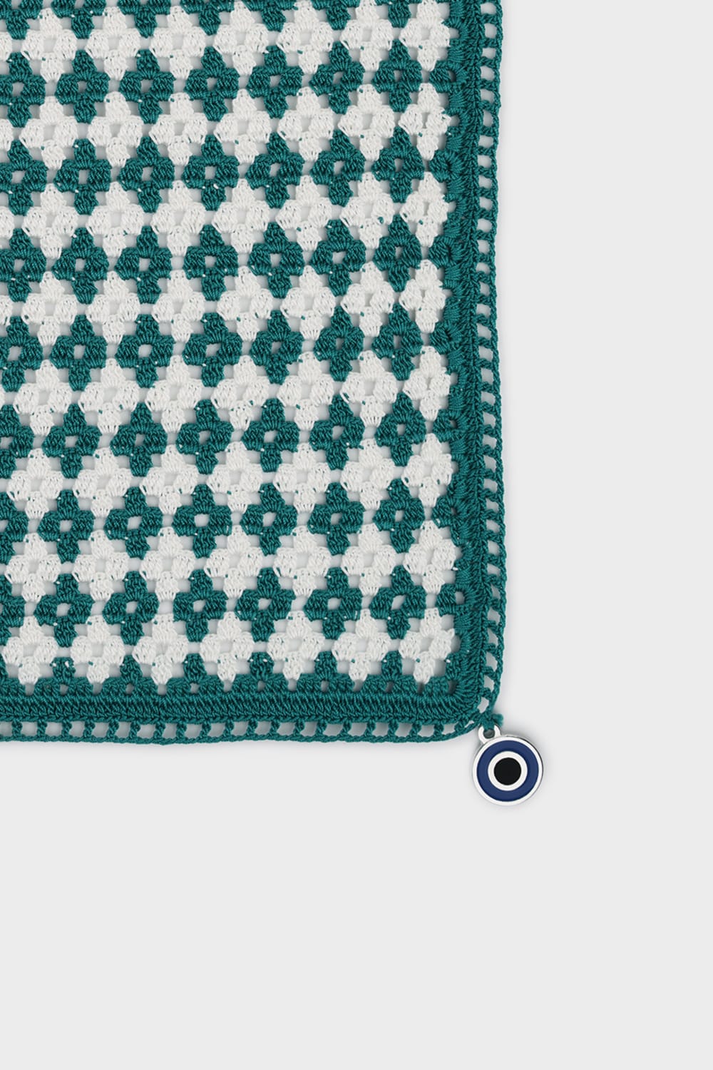 OHM Handmade-Yeşil Krem Optimist El İşi Dantel Örtü-Dantel Örtüler-2-Milagron.com