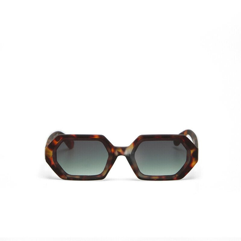 Okkia Andrea Altıgen Unisex Güneş Gözlüğühavana / Lens : Yeşil