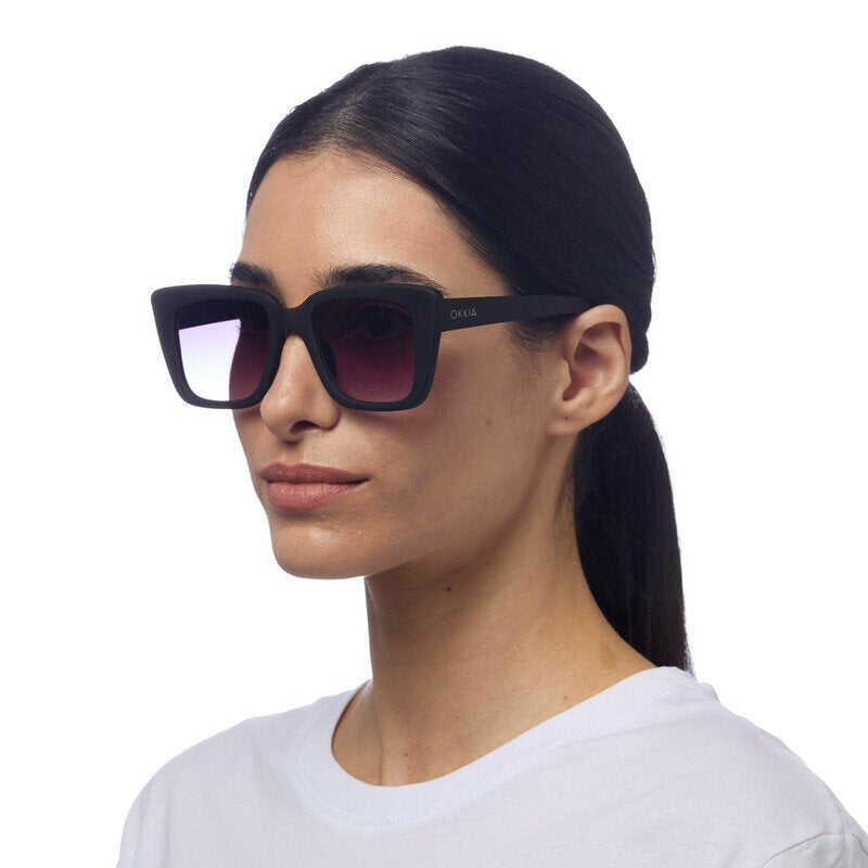 OKKIA-Okkia Elba Unisex Güneş Gözlüğüsiyah / Lens : Siyah Gradyan-Güneş Gözlüğü-6-Milagron.com