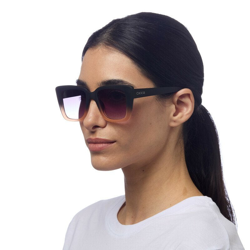 Okkia Elba Unisex Güneş Gözlüğüsiyah - Pudra/ Lens: Siyah Gradyan