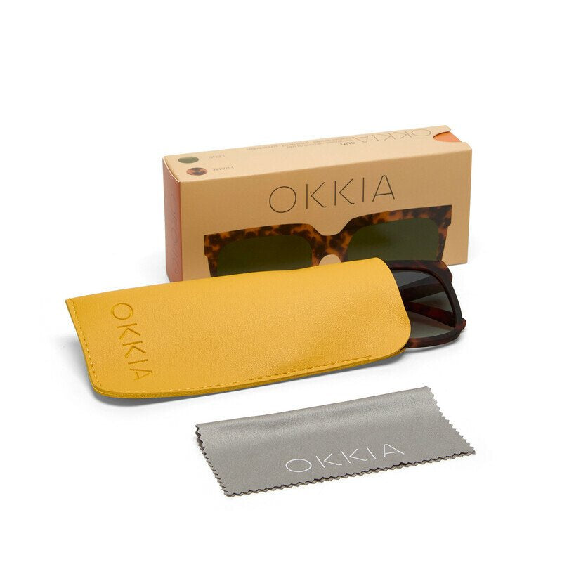 Okkia Roma Unisex Güneş Gözlüğühavana/ Lens: Yeşil
