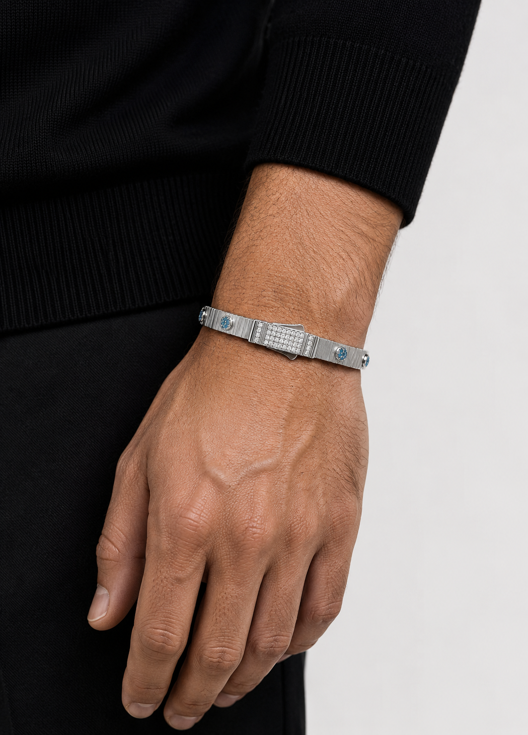 Blue Orbit 925 Ayar Gümüş Erkek Bileklik