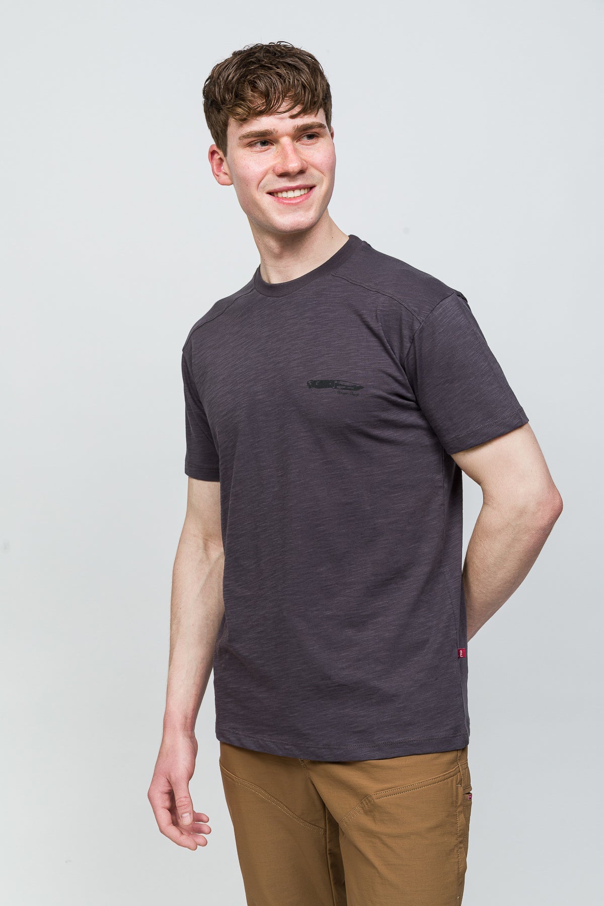 Bushcraft T-Shirt %100 Pamuk Printed - Antrasit