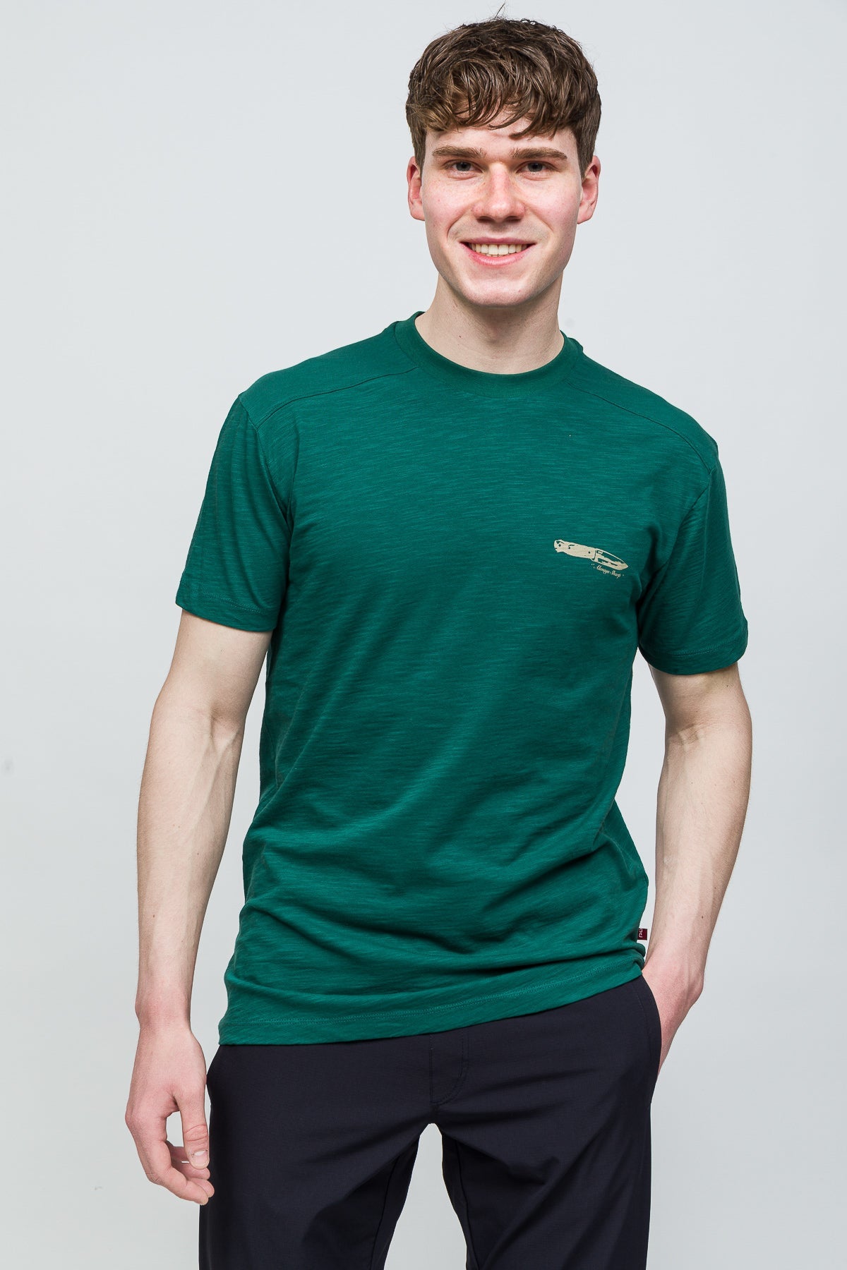 Bushcraft T-Shirt %100 Pamuk Printed - Yeşil