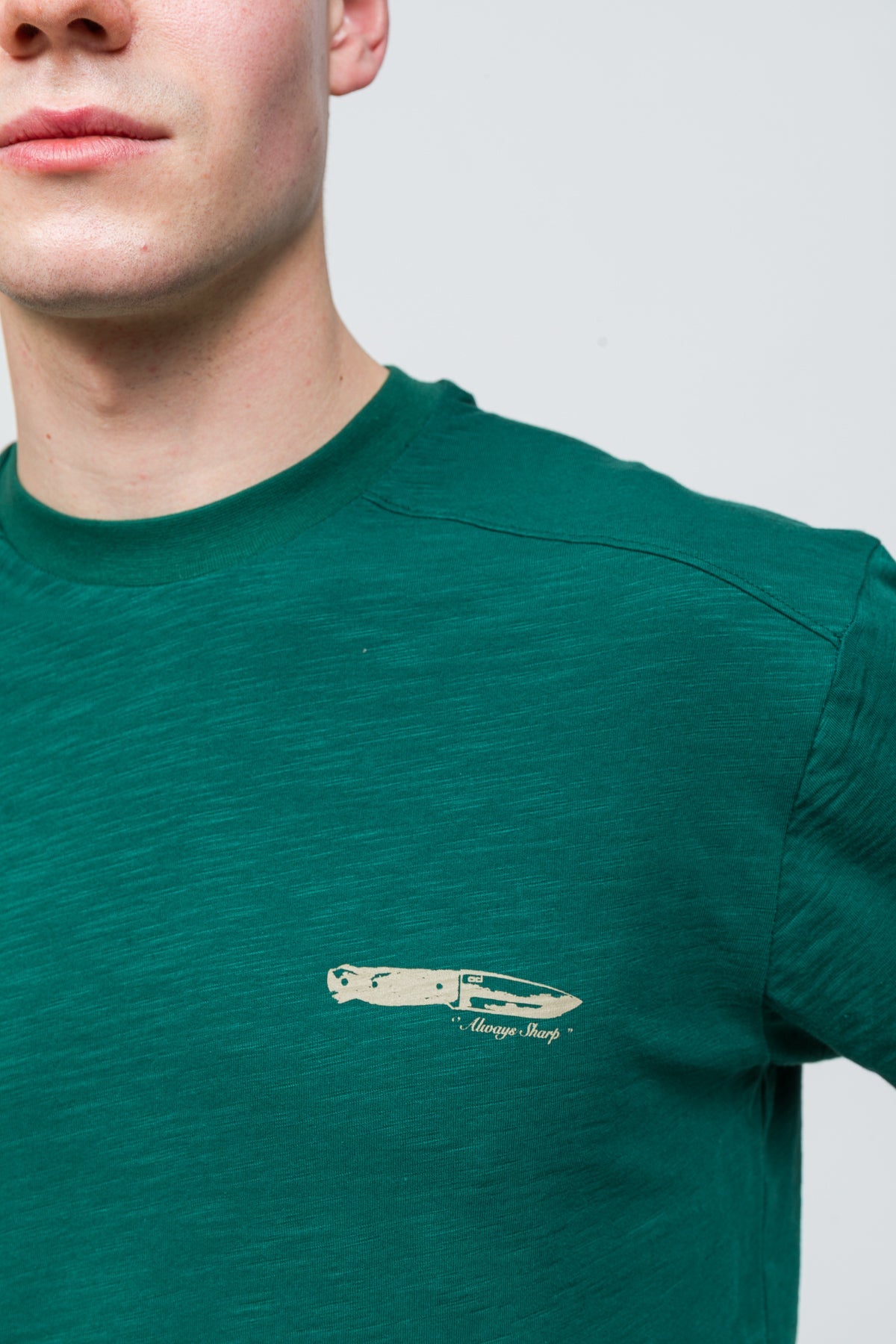 Bushcraft T-Shirt %100 Pamuk Printed - Yeşil