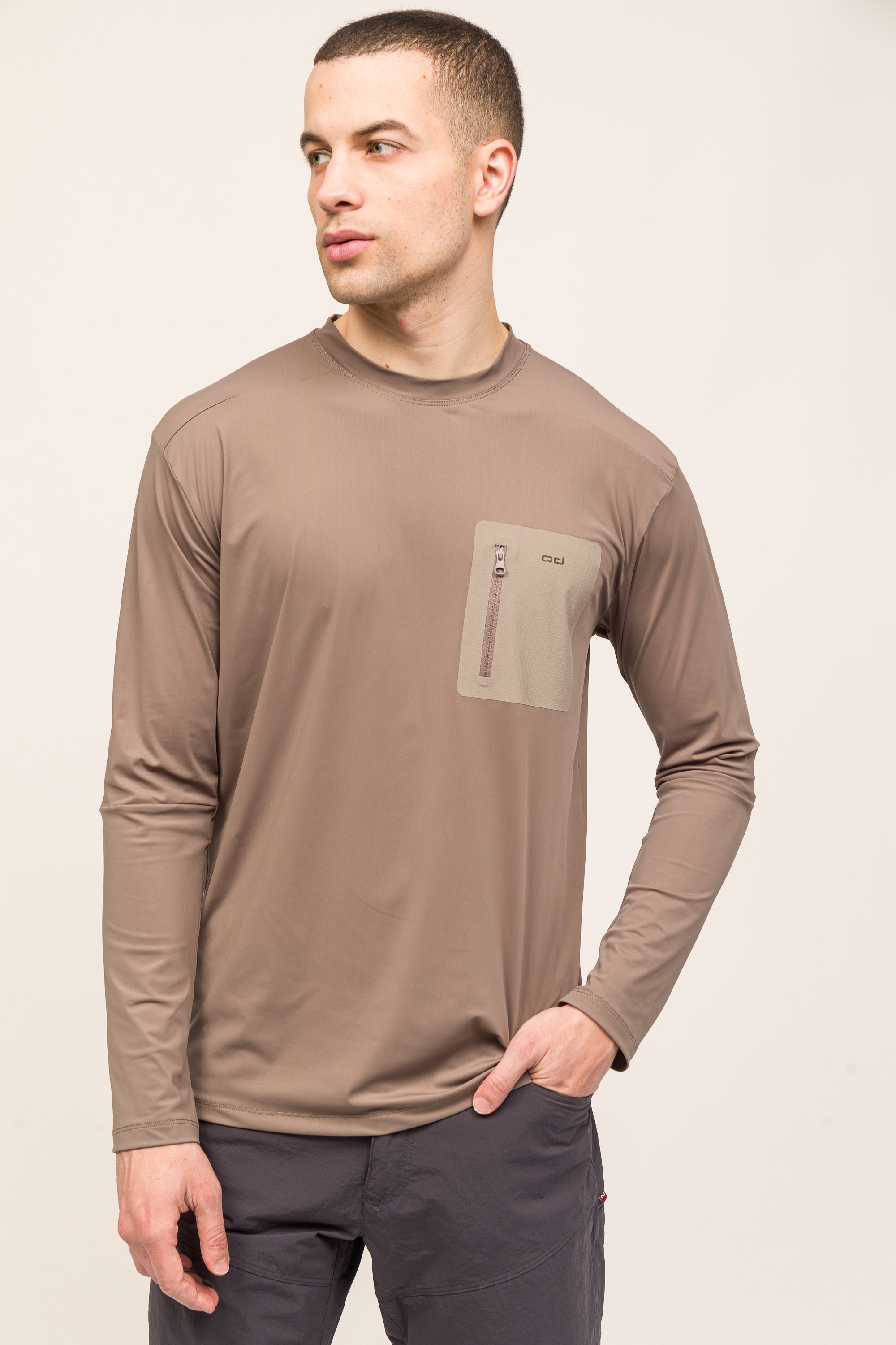 Climacool Performans Uzun Kollu T-Shirt - Bej