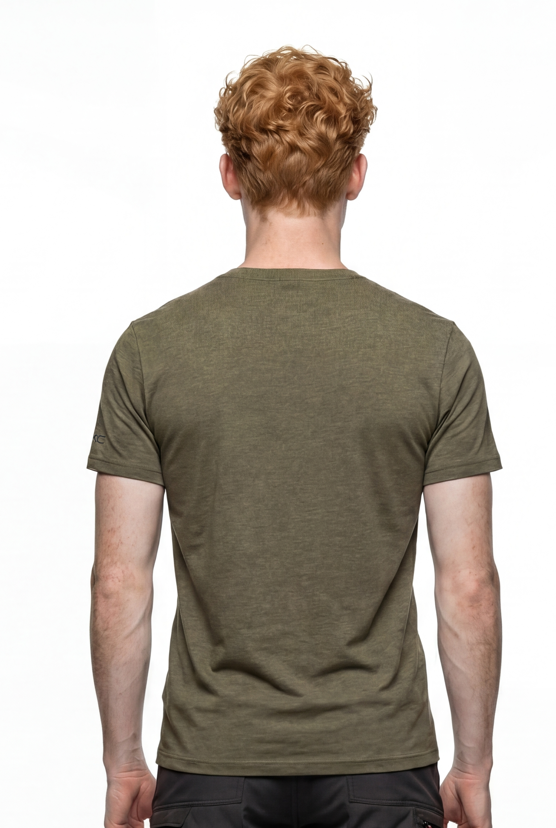 Soft Tees Basic T-Shirt %100 Pamuk Haki Melanj