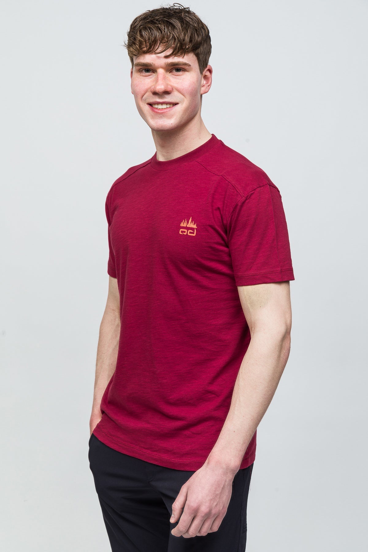 Traveller T-Shirt %100 Pamuk Printed - Bordo