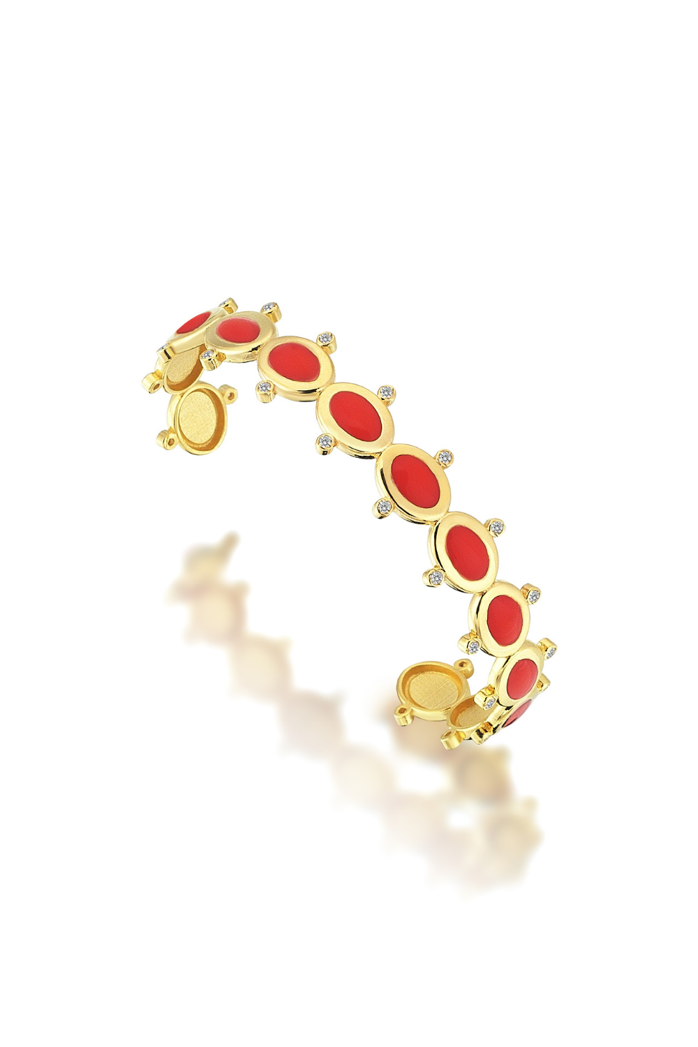 Odda75-Altın Kaplama 925 Ayar Gümüş Esma Bilezik Mercan-Bileklik-1-Milagron.com