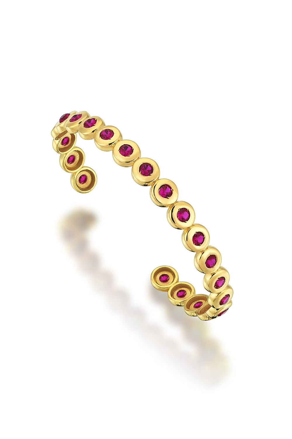 Odda75-Altın Kaplama 925 Ayar Gümüş Hare Bilezik Pembe-Bileklik-1-Milagron.com