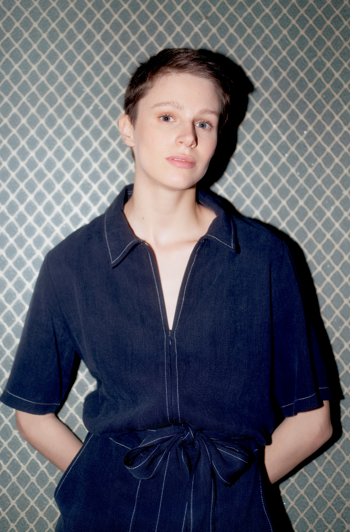 Oh Seven Days-Beatrice Boilersuit - Navy-Pantolon-4-Milagron.com