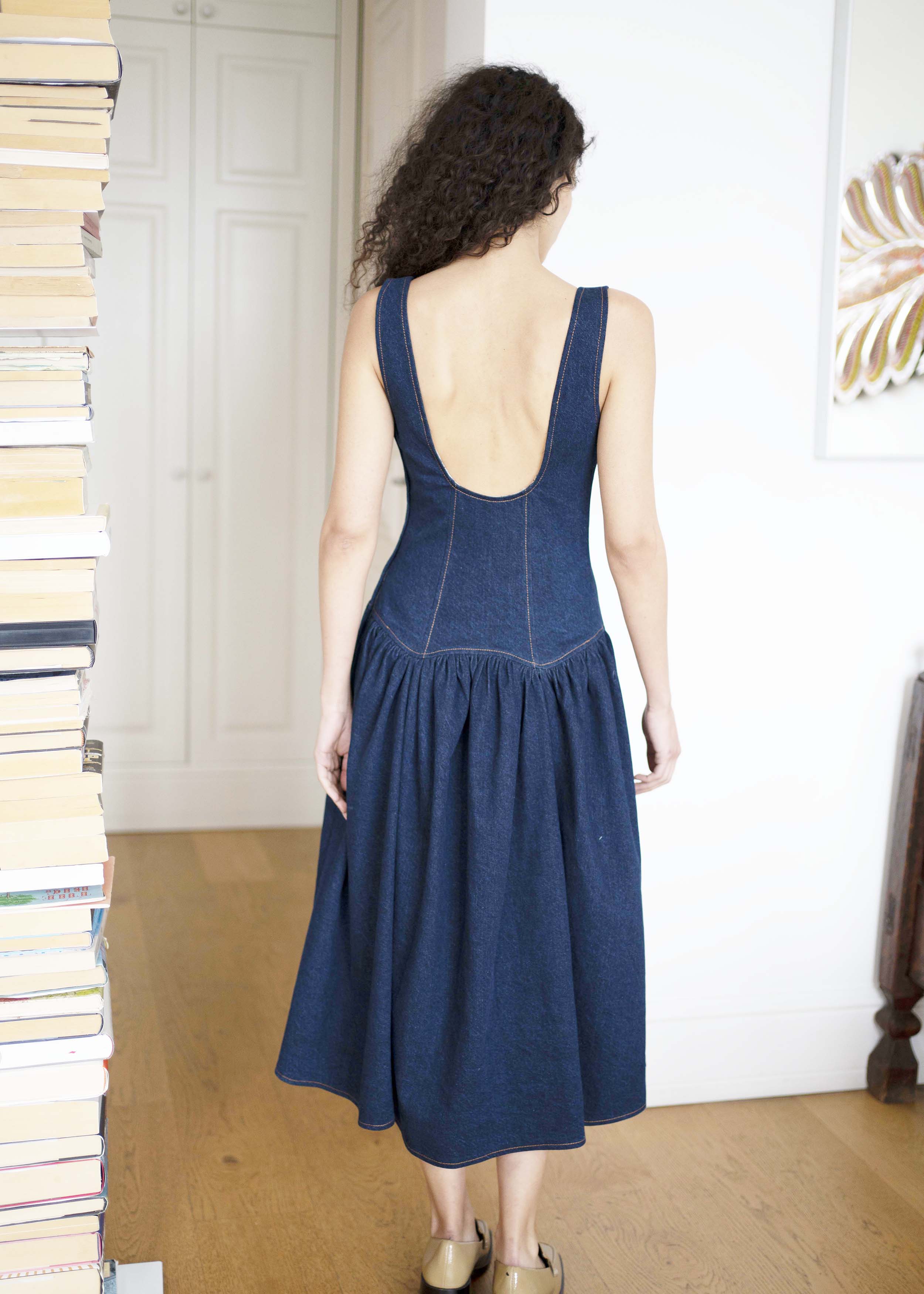 Oh Seven Days-Danielle Dress Dark Denim-7-Milagron.com
