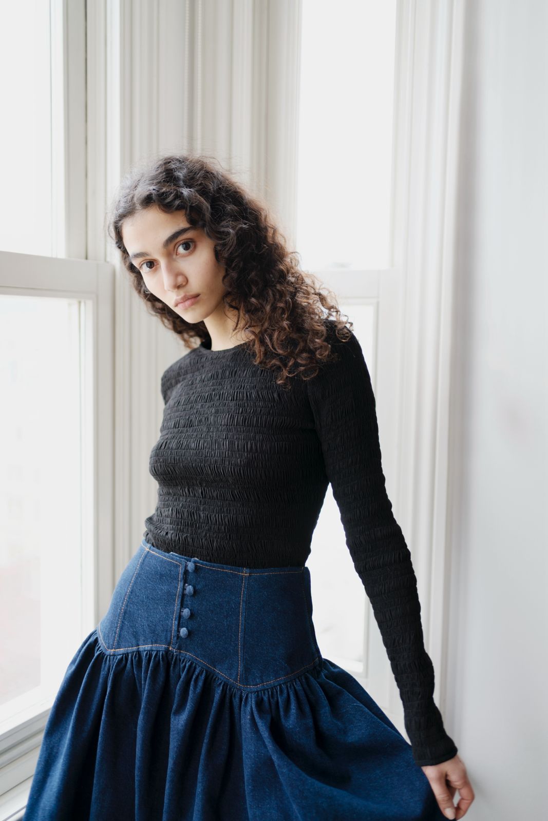 Oh Seven Days-Danielle Skirt Dark Denim-2-Milagron.com