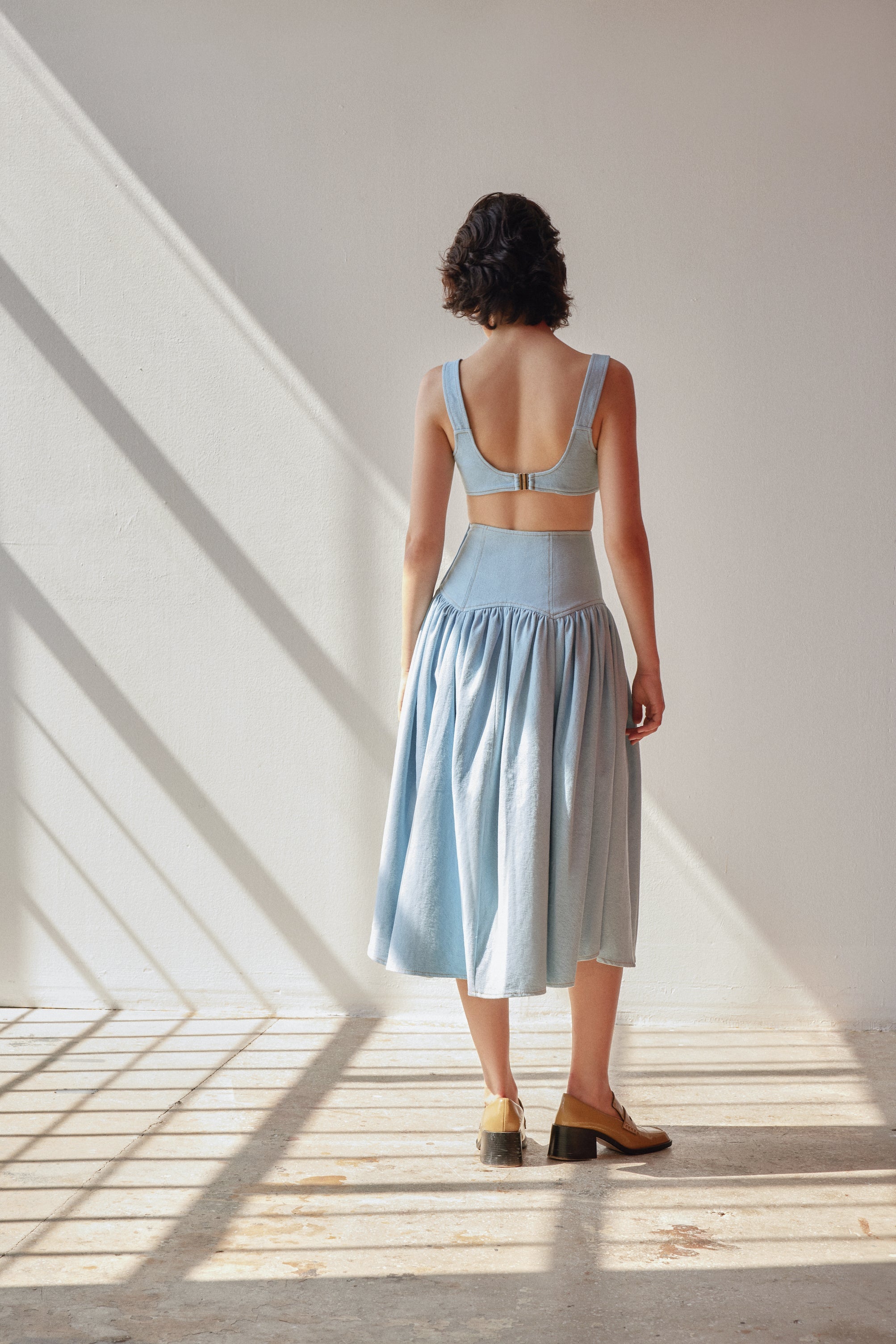 Oh Seven Days-Danielle Skirt Light Blue-2-Milagron.com