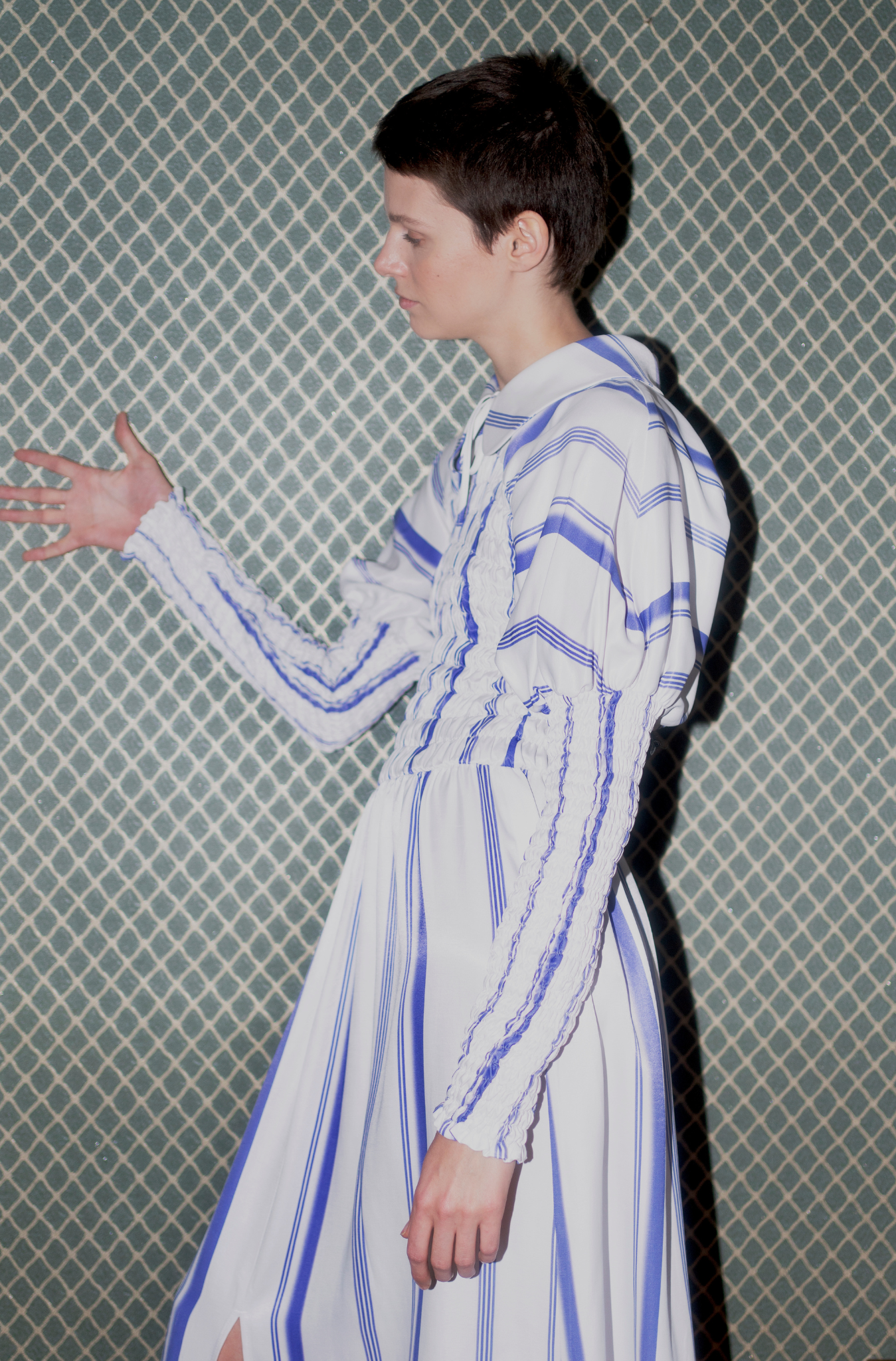 Oh Seven Days-Eloise Dress Blue Striped-Dresses-2-Milagron.com