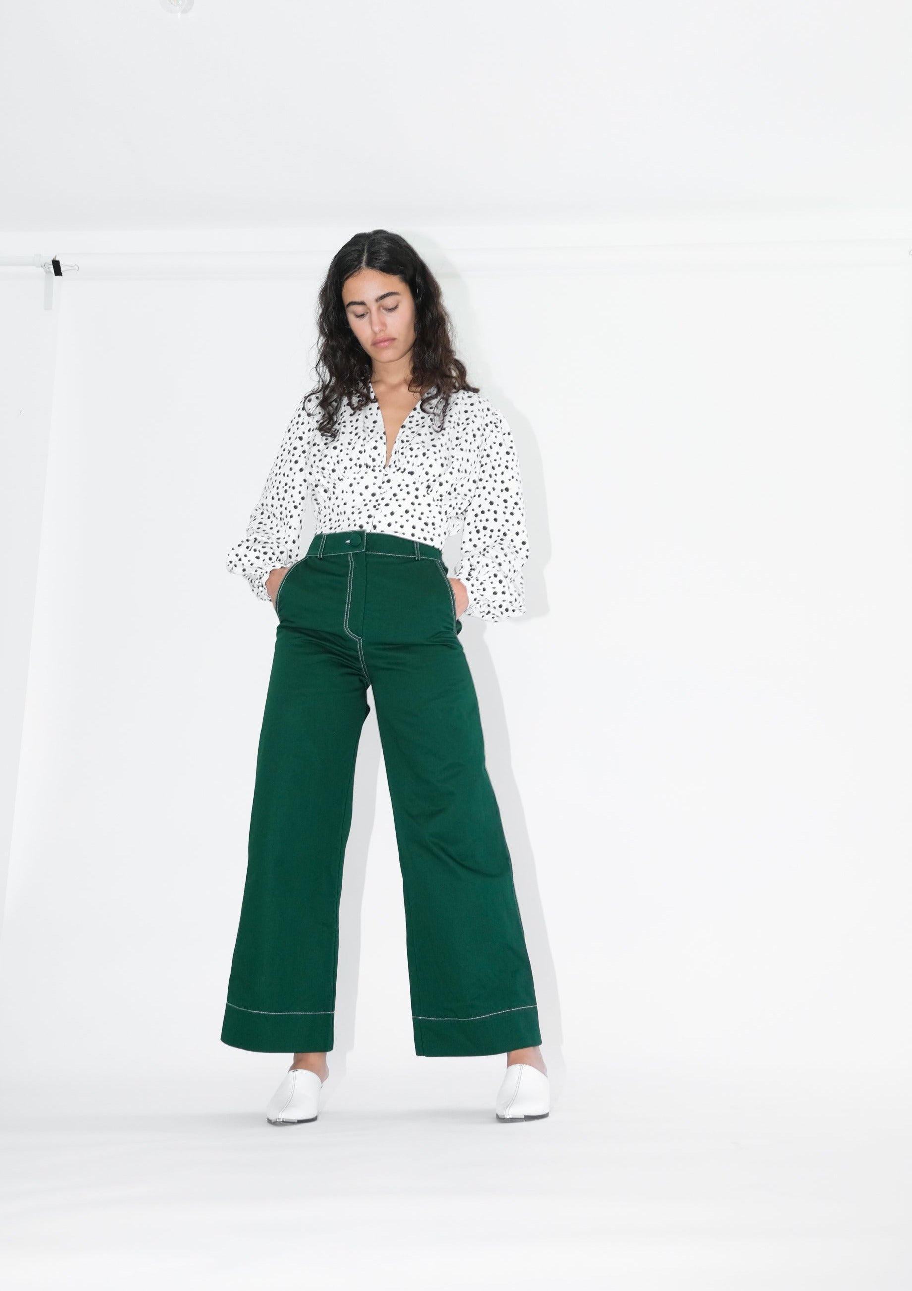 High Kick Trousers (Pine Green)