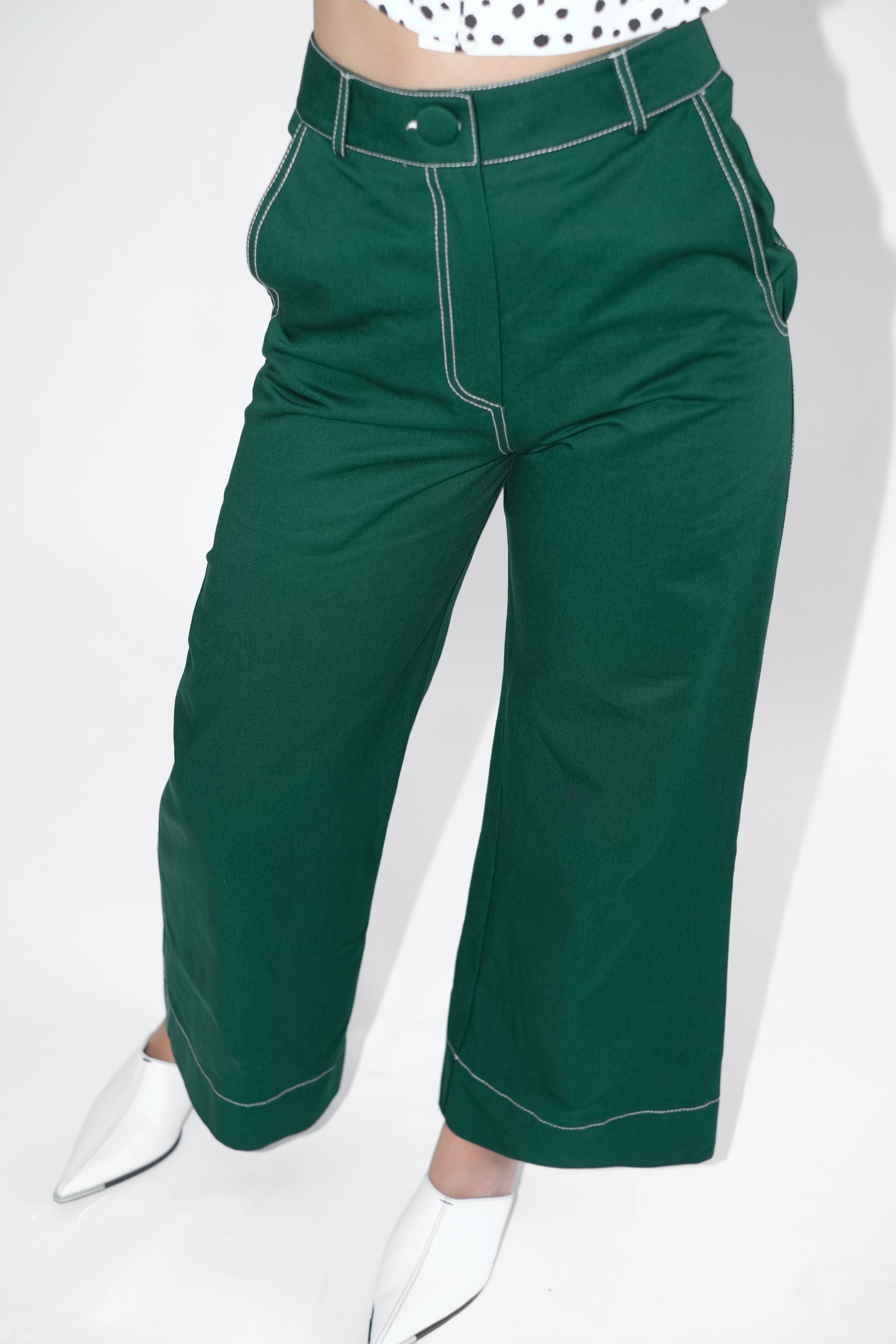 High Kick Trousers (Pine Green)