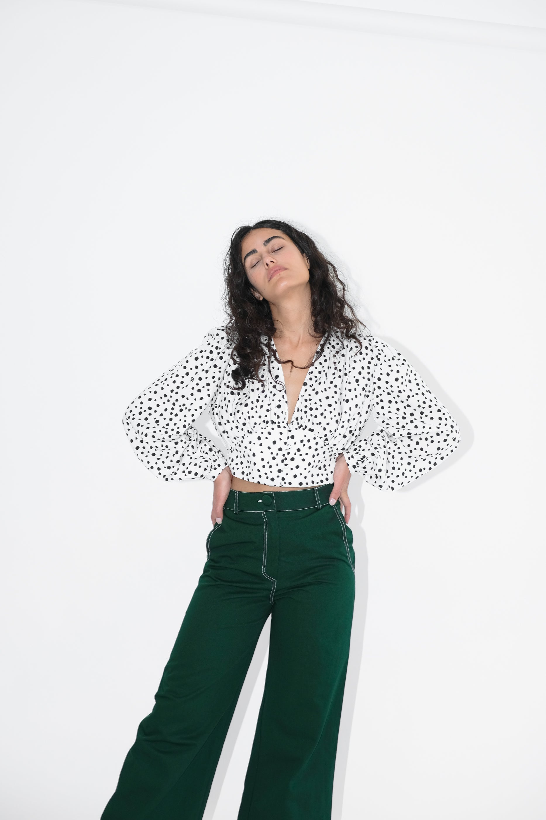 High Kick Trousers (Pine Green)