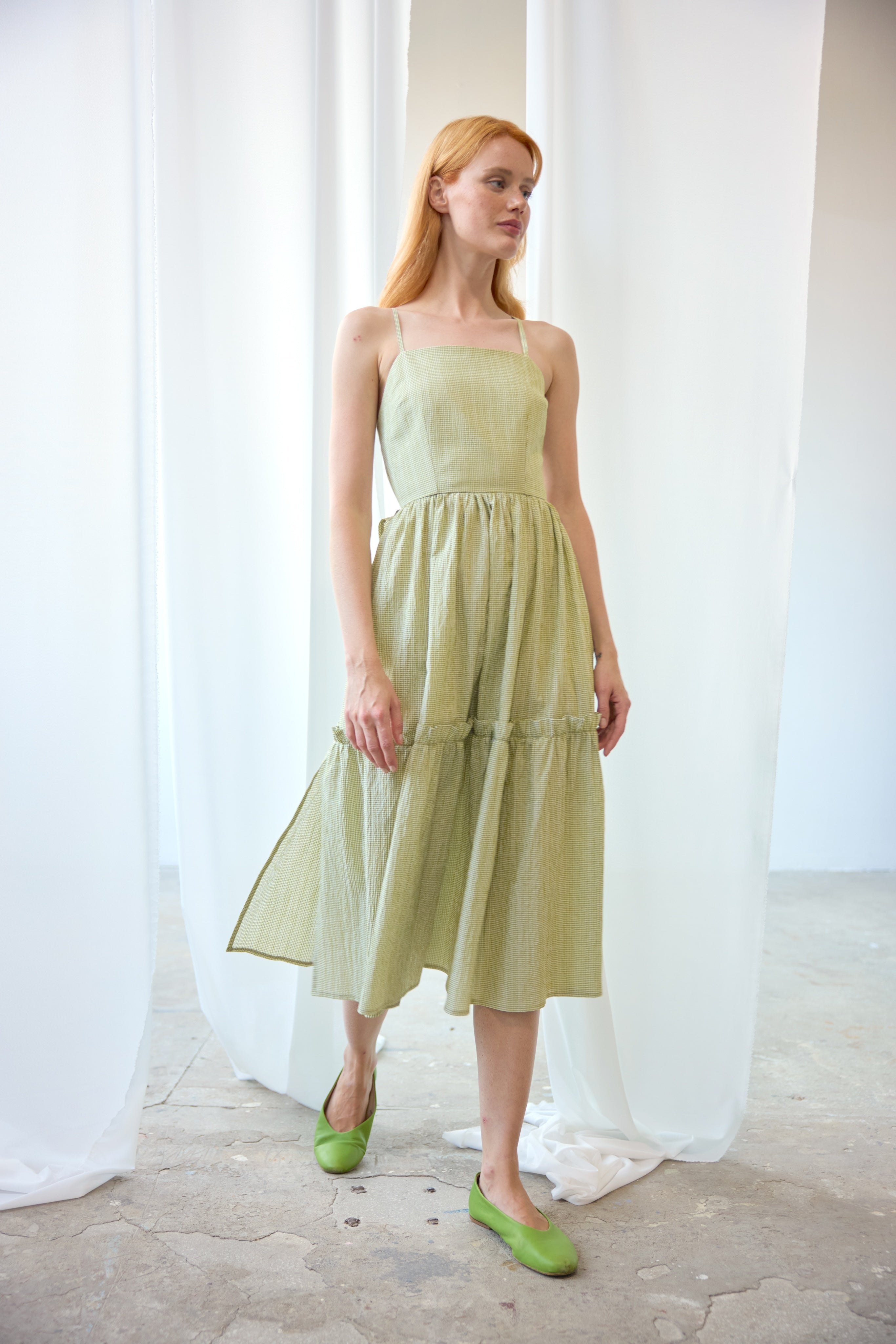 Holly Dress - Green Check