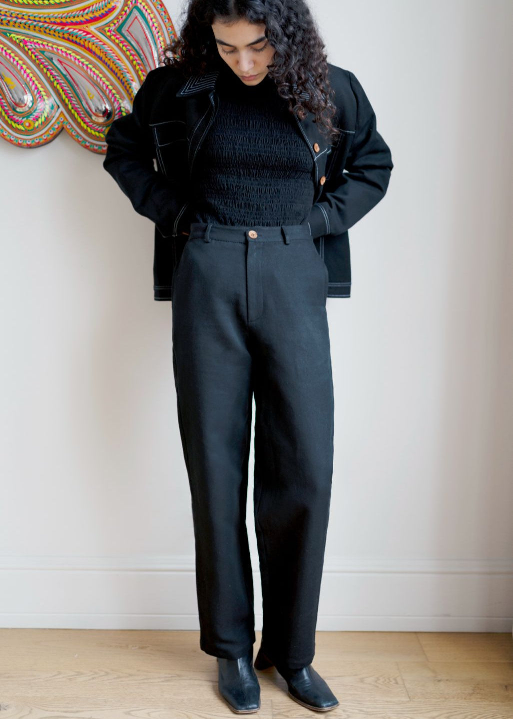 Oh Seven Days-Idil Trousers Black-1-Milagron.com