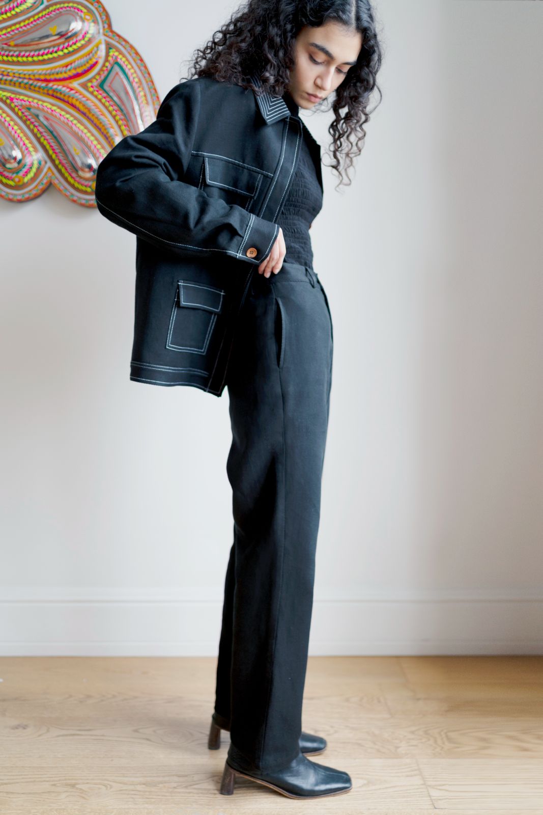 Oh Seven Days-Idil Trousers Black-3-Milagron.com