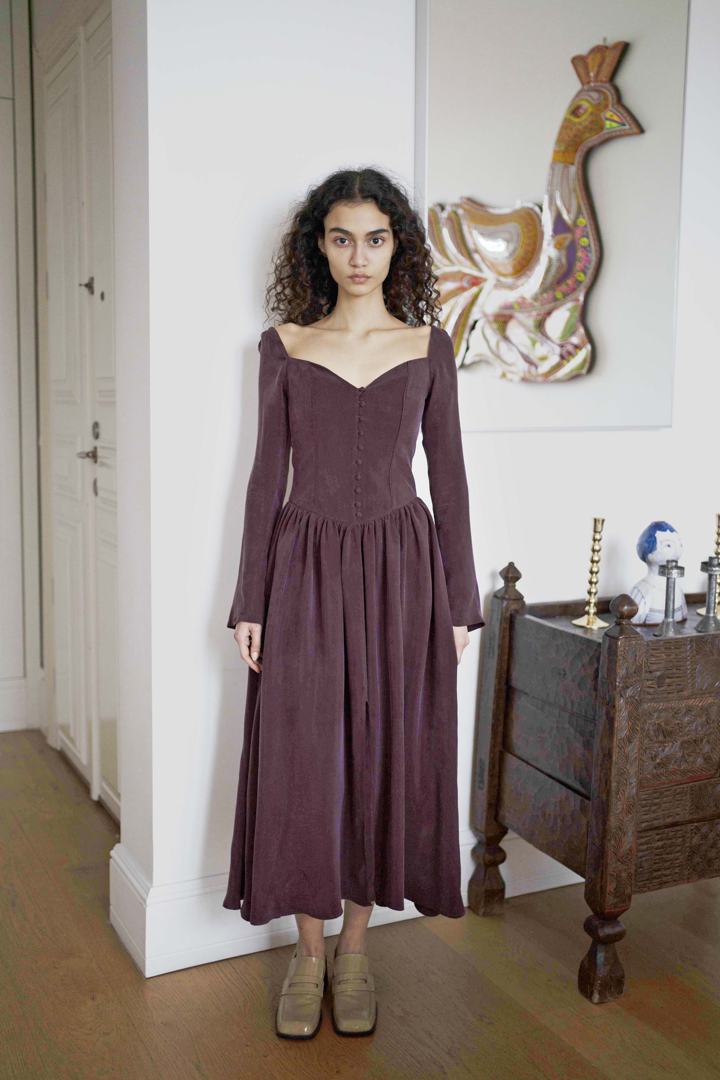 Oh Seven Days-Jessa Dress Burgundy-4-Milagron.com