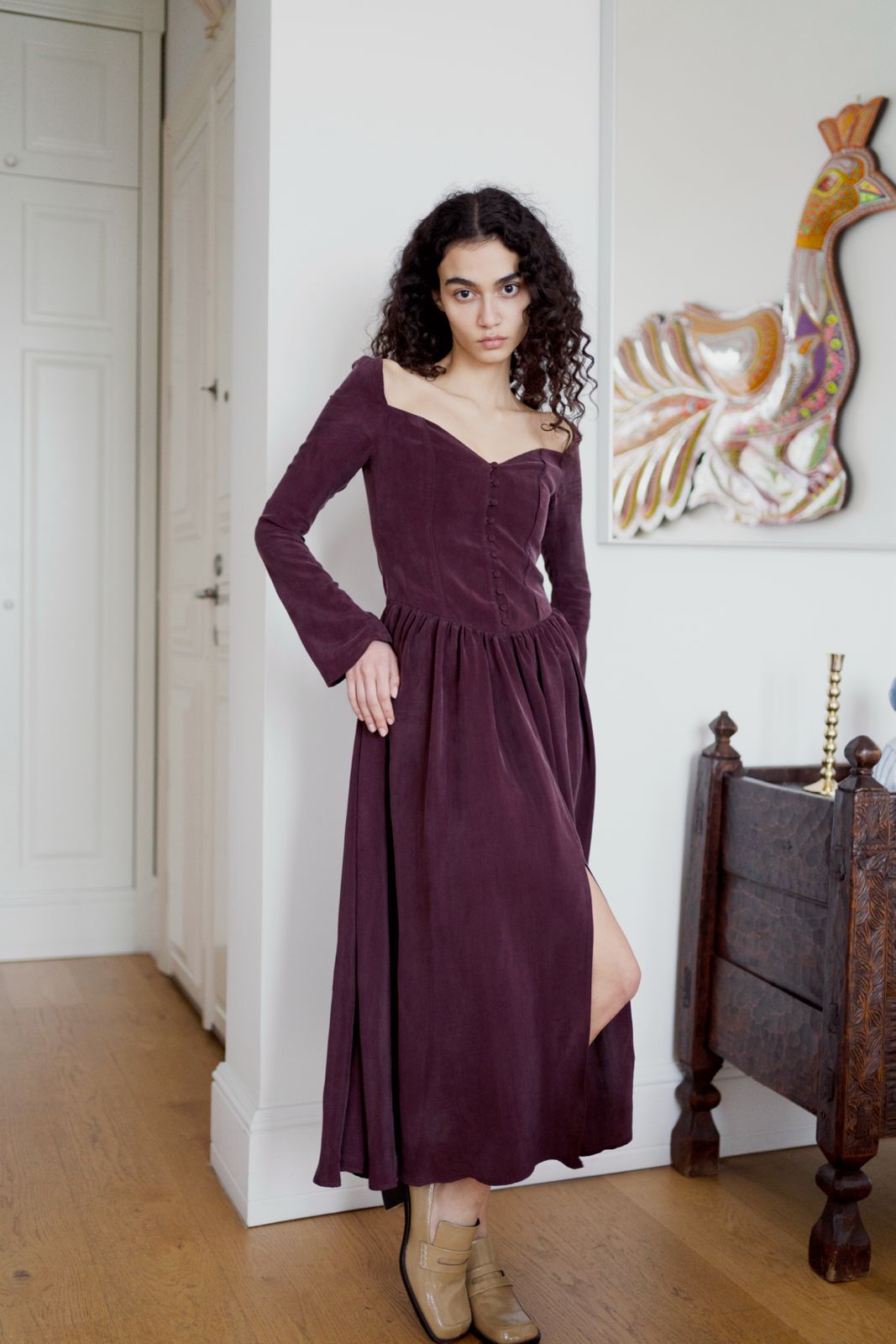Oh Seven Days-Jessa Dress Burgundy-9-Milagron.com