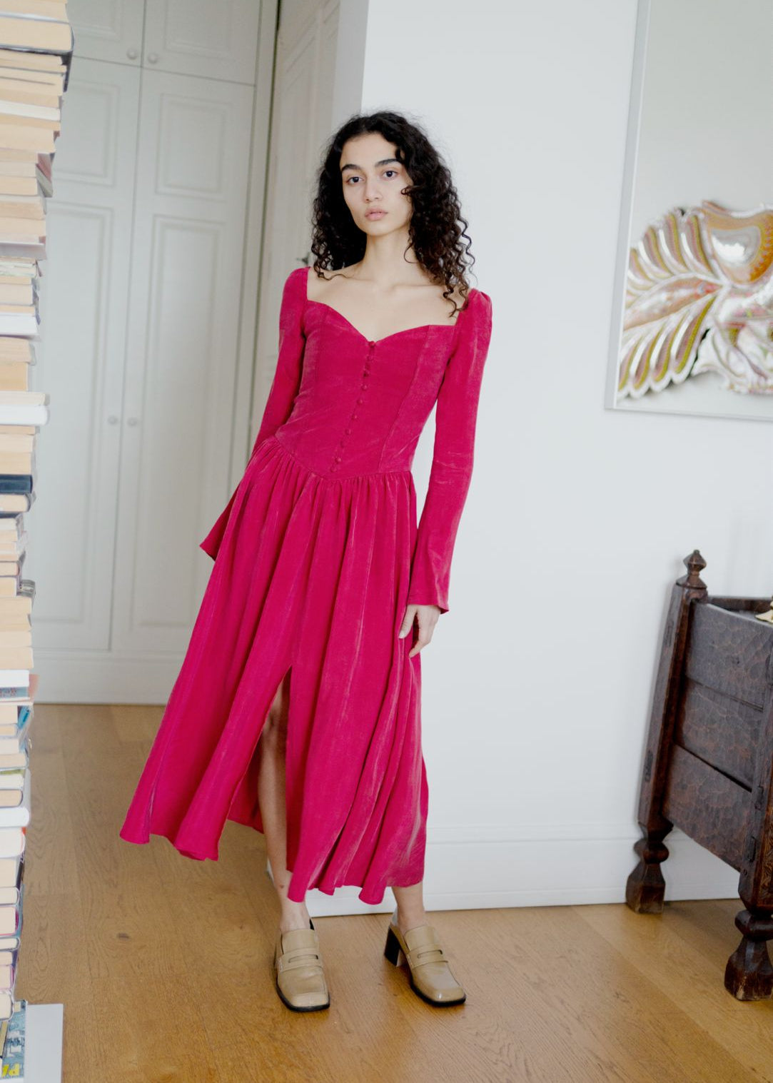 Oh Seven Days-Jessa Dress Ruby-1-Milagron.com