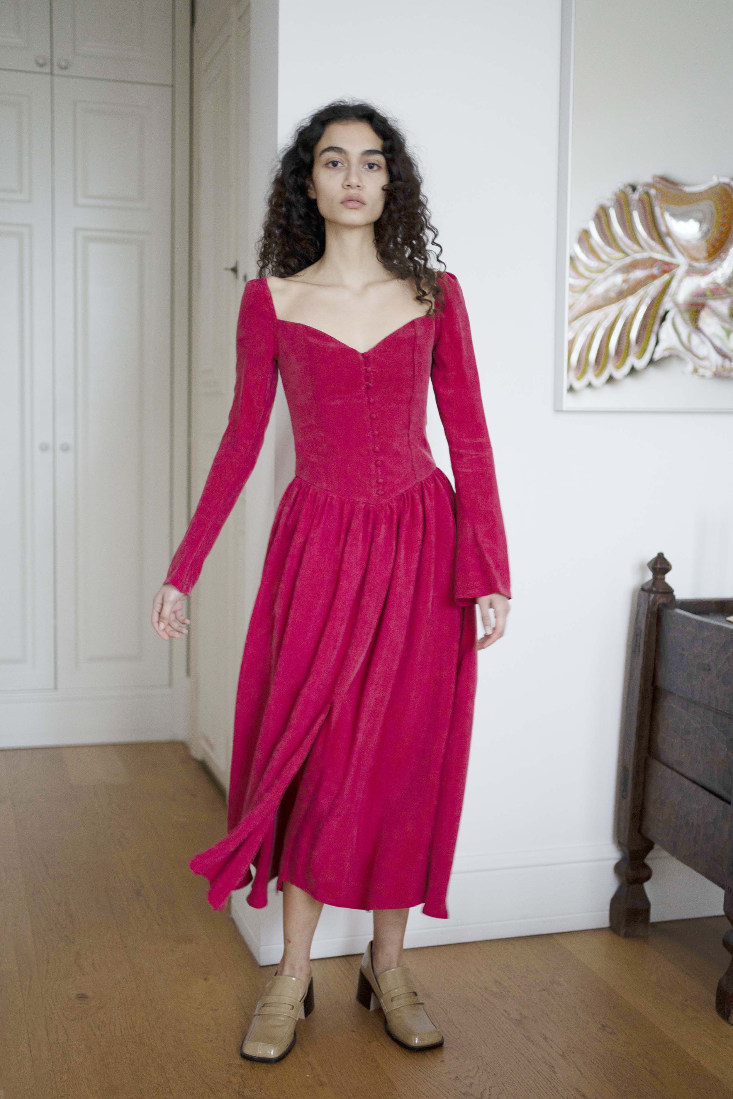 Oh Seven Days-Jessa Dress Ruby-6-Milagron.com