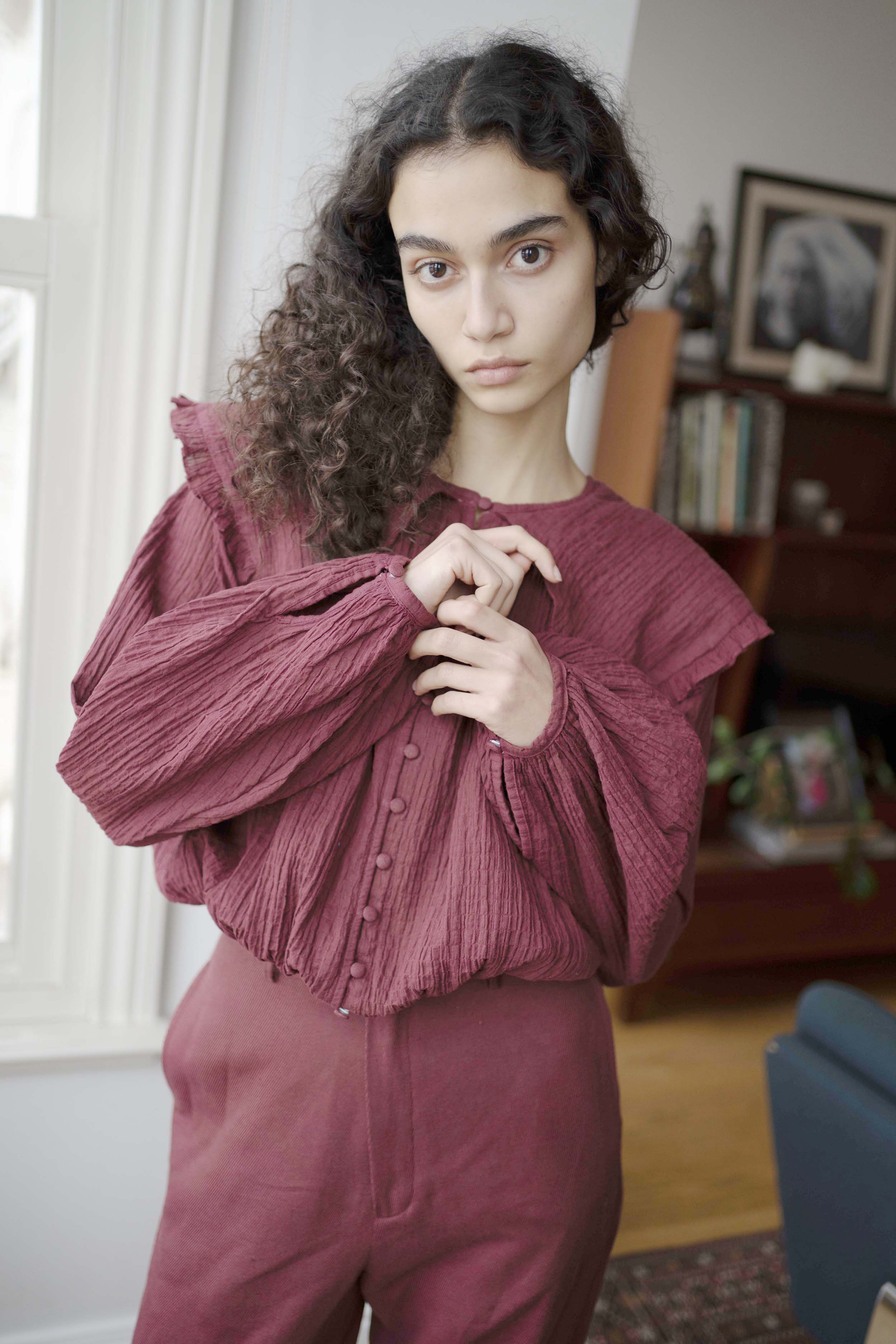 Oh Seven Days-Juliet Top Burgundy-4-Milagron.com