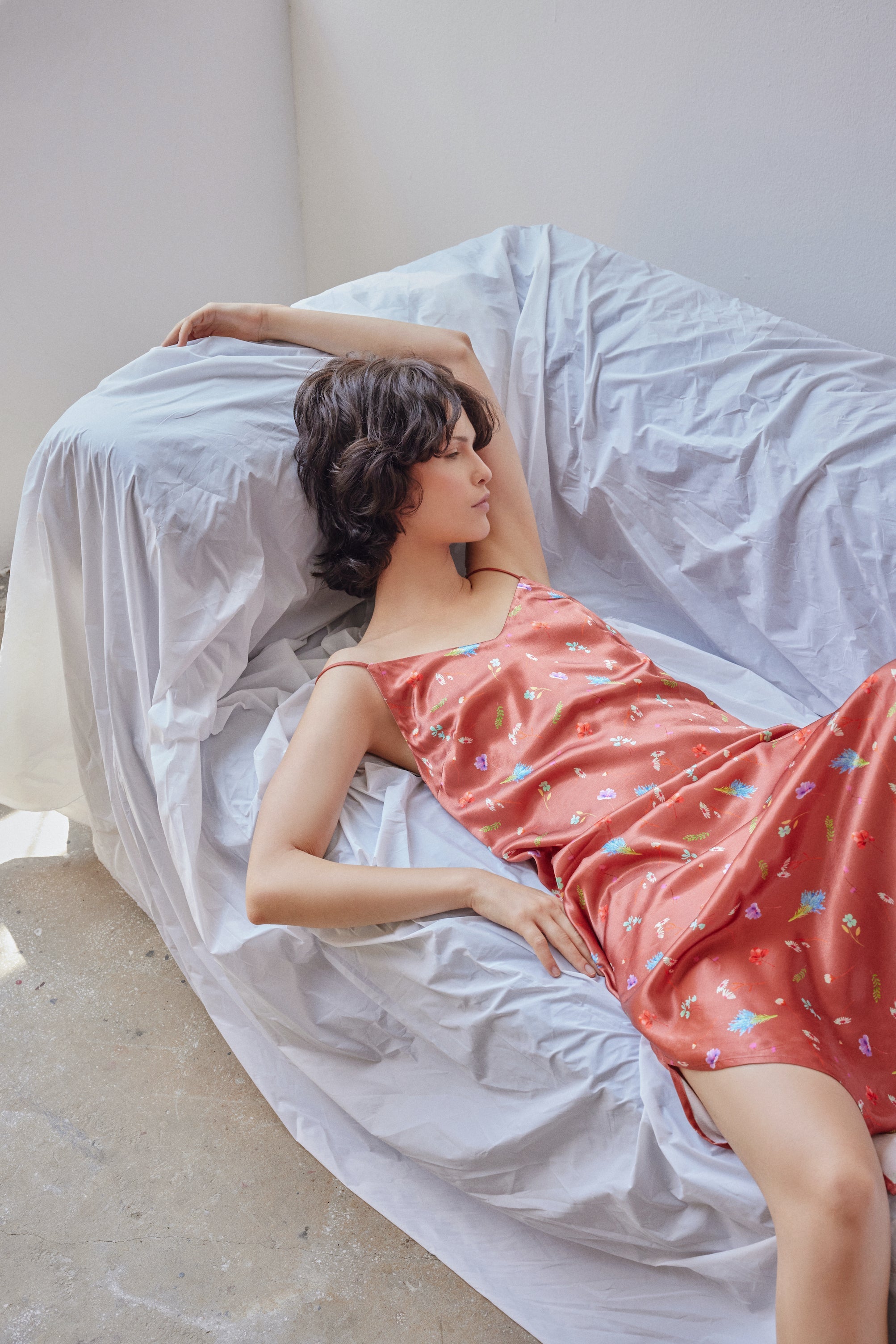 Oh Seven Days-Lisbon Dress Copper Floral-3-Milagron.com