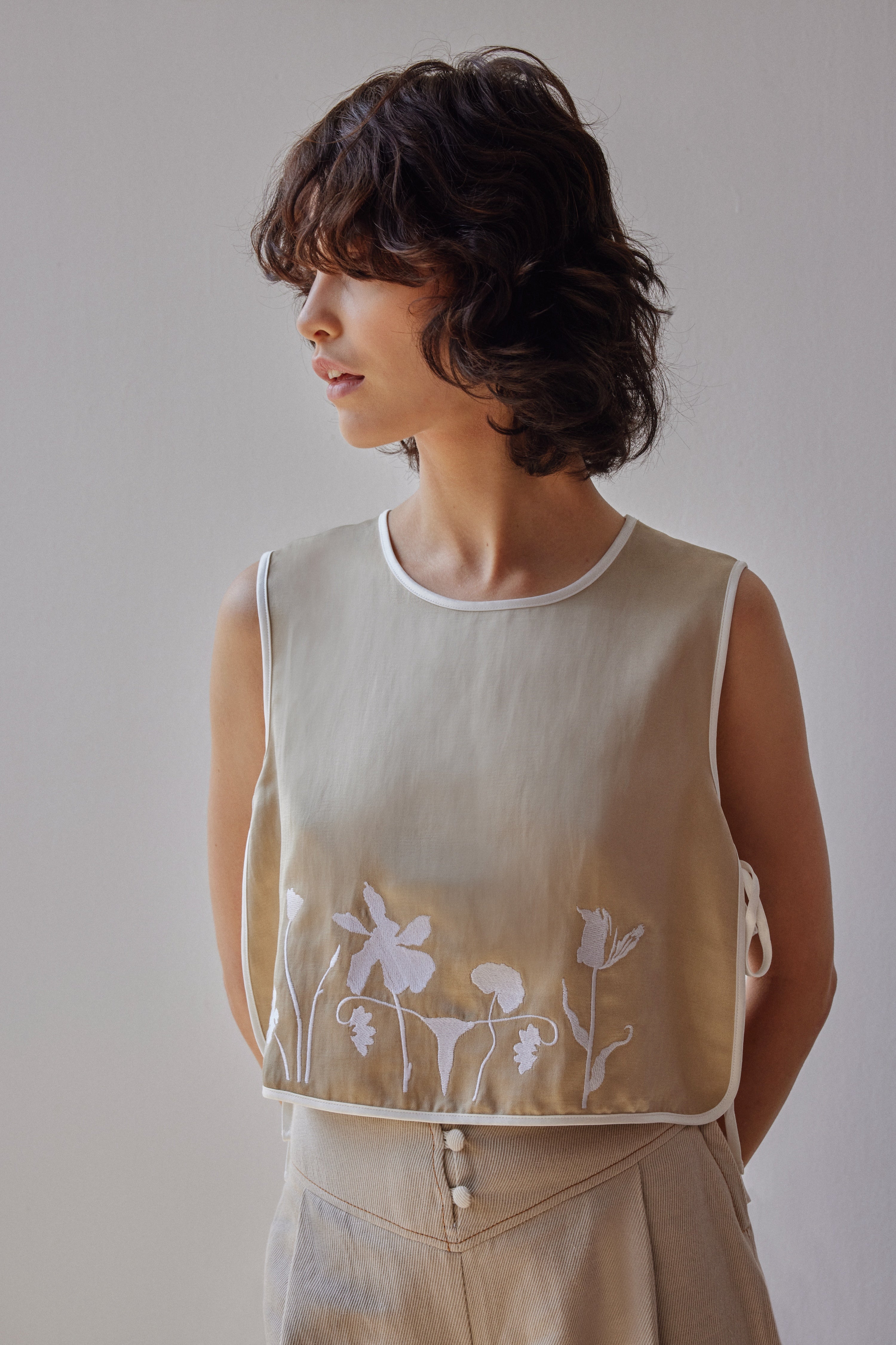 Oh Seven Days-Maya Vest Top Beige-2-Milagron.com